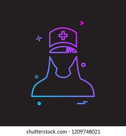 Avatar female icon design vector