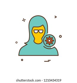 Avatar female icon design vector