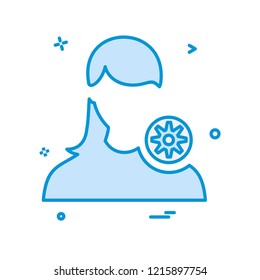Avatar Female icon design vector 