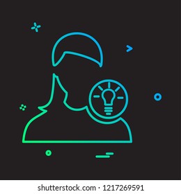Avatar female icon design vector