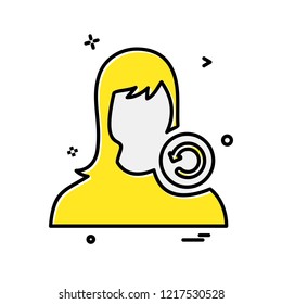 Avatar female icon design vector