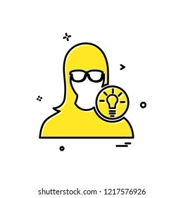 Avatar female icon design vector