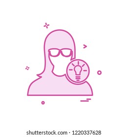 Avatar female icon design vector