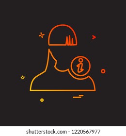 Avatar female icon design vector