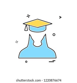 Avatar female icon design vector