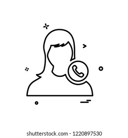 Avatar female icon design vector