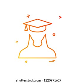 Avatar female icon design vector