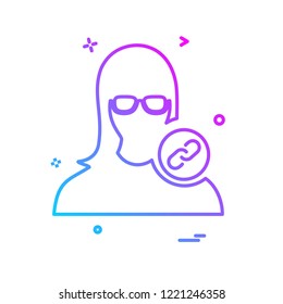 Avatar female icon design vector