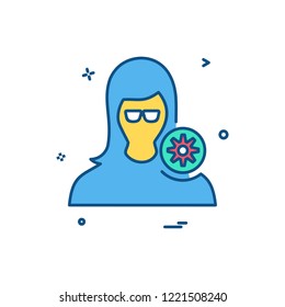 Avatar female icon design vector