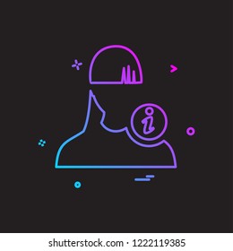 Avatar female icon design vector
