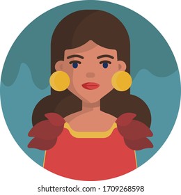 Avatar female user vector avatar