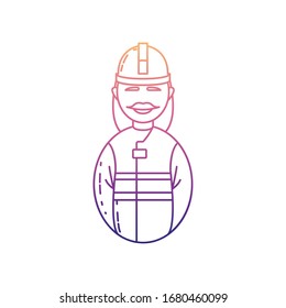 avatar firefighter nolan icon. Simple thin line, outline vector of Avatars icons for ui and ux, website or mobile application