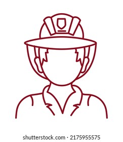 Avatar-Feuerwehrsymbol auf weißem Hintergrund