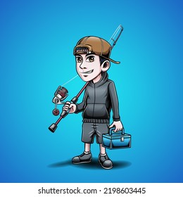 avatar of a fisherman ready to fish