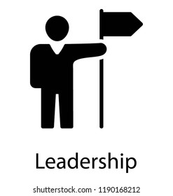 Avatar with flag concept of leadership