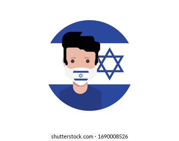 Avatar mit der Flagge Israels.