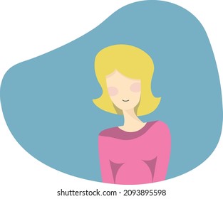 avatar of a flat character young caucasian blond haired woman