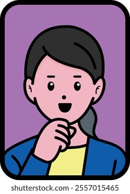 Avatar Flat Design People Icon: stock vector