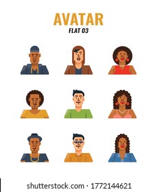 Avatar flat icons design 03.