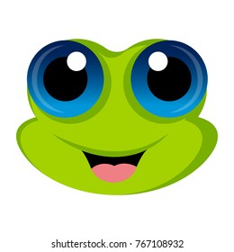 Avatar of a frog on a white background, Vector illustration