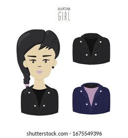 avatar girl in a black jacket