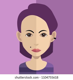 Avatar girl with hairstyle
