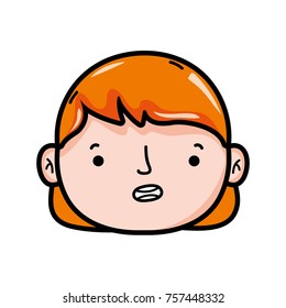 avatar girl head with hairstyle design