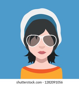 Avatar girl vector