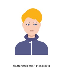avatar glyh flat vector icon