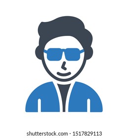 avatar glyph colour vector icon