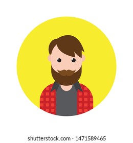 avatar glyph flat vector icon