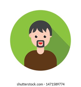 avatar glyph flat vector icon