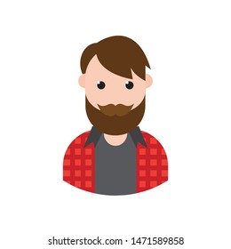 avatar glyph flat vector icon