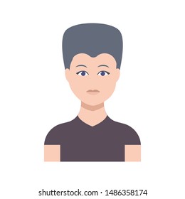 avatar glyph flat vector icon
