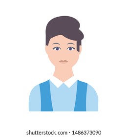 avatar glyph flat vector icon