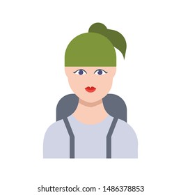avatar glyph flat vector icon
