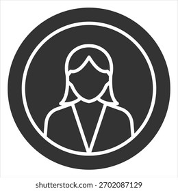 Ilustración vectorial de ícono de glifo de avatar