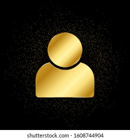 avatar gold icon. Vector illustration of golden particle background. isolated vector sign symbol - Education icon black background