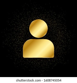 avatar gold icon. Vector illustration of golden particle background. isolated vector sign symbol - Education icon black background