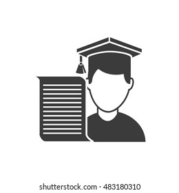 avatar graduated with education icon vector illustration design
