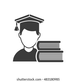 avatar graduated with education icon vector illustration design