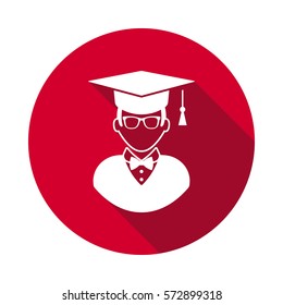Avatar with Graduation Cap flat icon