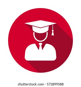 Avatar with Graduation Cap flat icon