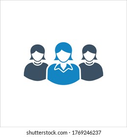 Icono de grupo avatar (ilustración vectorial)