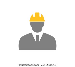Avatar with hard helmet and jacket set. Construction worker, engineer, labor, male worker and employee in a helmet vector design and illustration.
