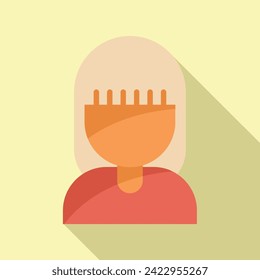 Avatar head coiffure icon flat vector. Model person. Sea coif young