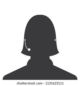 Avatar Head Profile Silhouette Call Center Female Picture