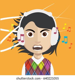 Avatar with headphone