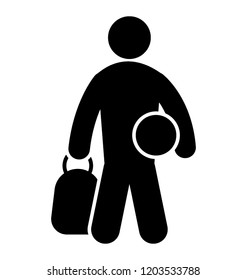 Avatar holding ball and player bag depicting soccer player 