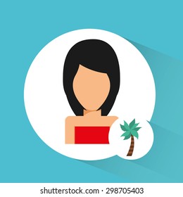 avatar icon beach design, vector illustration eps10 graphic 